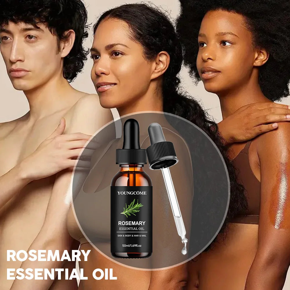 Rosemary Essential Oil Pure Natural Hair Growth Scalp Treatment Anti-Frizz Strengthening Nourish Shiny Healthy Hair Care Product