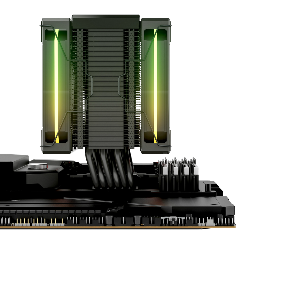 Power Train X-GAMERX MK8 Air Cooling CPU Radiator 6 Heat pipes Radiator ARGB Dual Fan LCD Screen Cooler INTEL LGA1700 1200 AM5