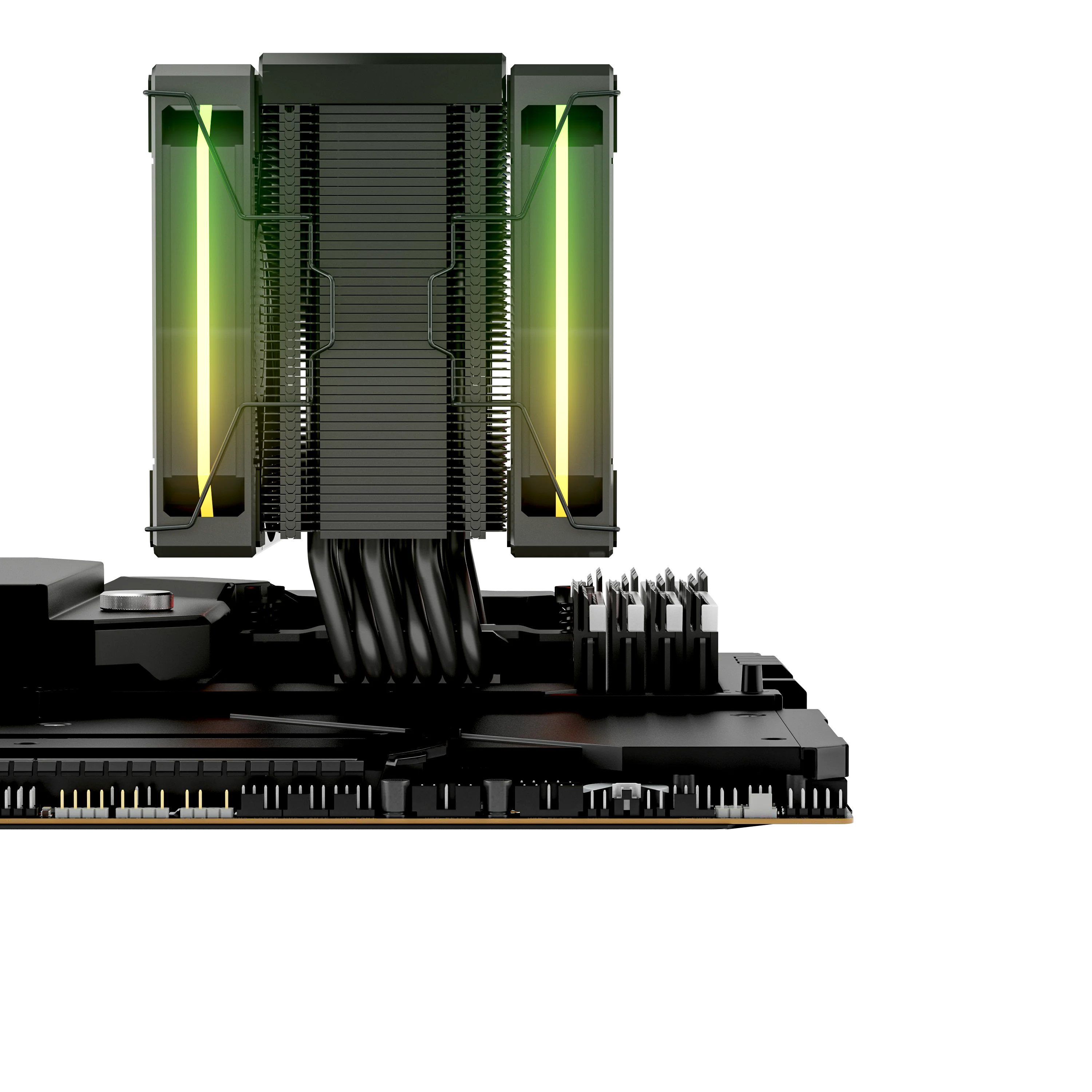 Power Train X-GAMERX MK8 Air Cooling CPU Radiator 6 Heat pipes Radiator ARGB Dual Fan LCD Screen Cooler INTEL LGA1700 1200 AM5