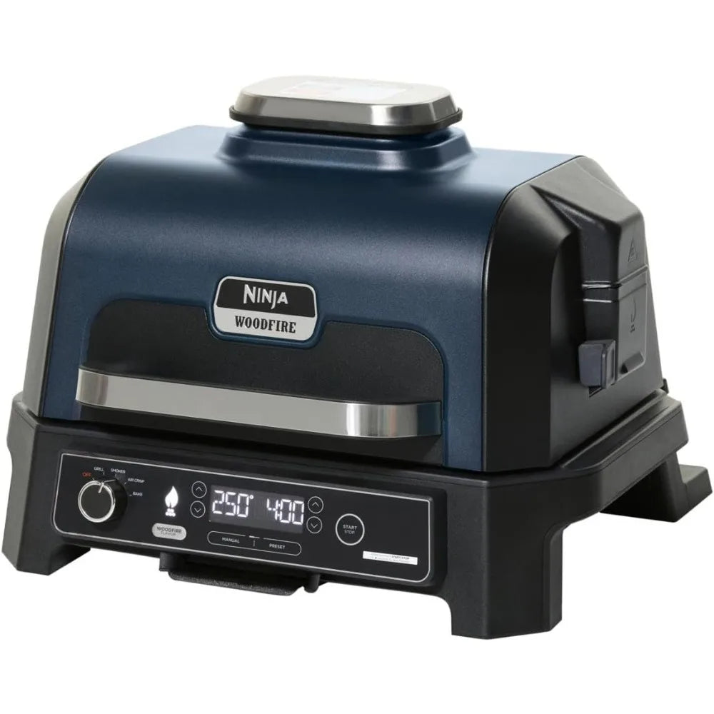 Ninja Woodfire ProXL 4-in-1 Outdoor Grill and Smoker for Electric Air Fryer Bake BBQ Grilling System for Camping Parties