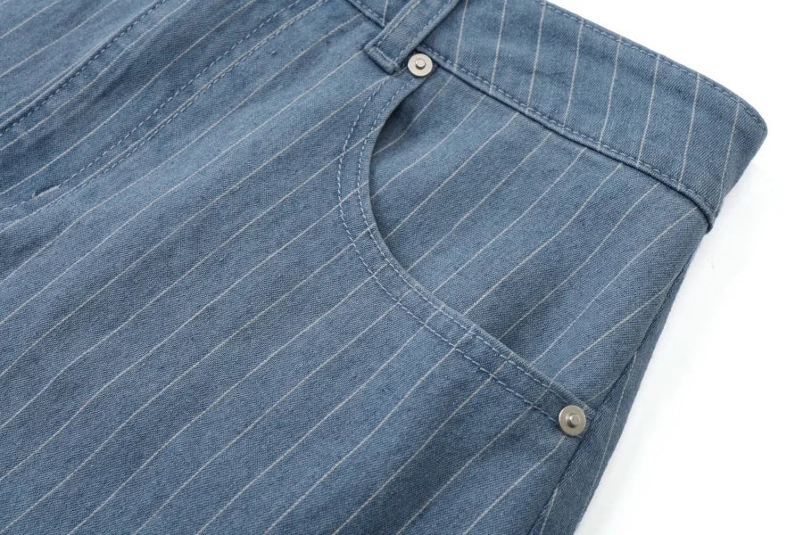 AS  SS26 pinstripe denim skirt fashion woman clothes lady wear