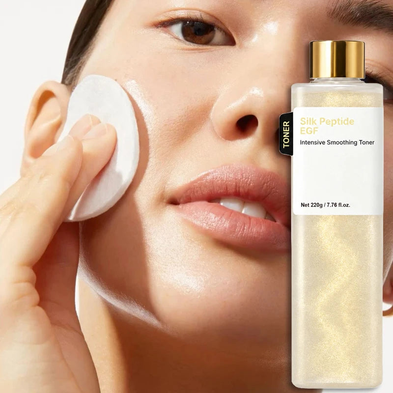 EGF Silk Peptide Toner 220g Hydrate Facial Essence Water Revitalize Improve Rough Skin Revitalize Refreshing Non-sticky Texture