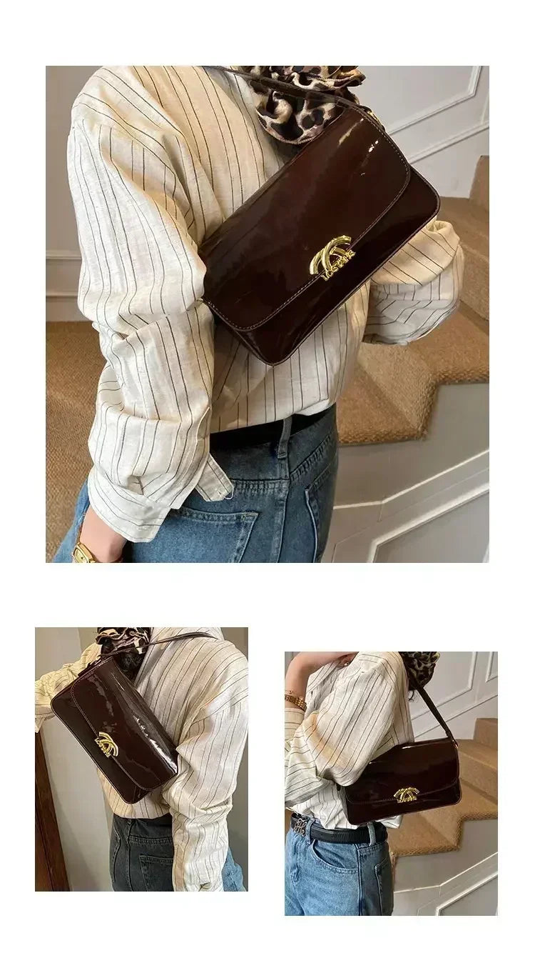 Classic Designer Leather Handbag For Women Crossbody Shoulder Bag Elegant Ladies Tote Purse Luxury Brand