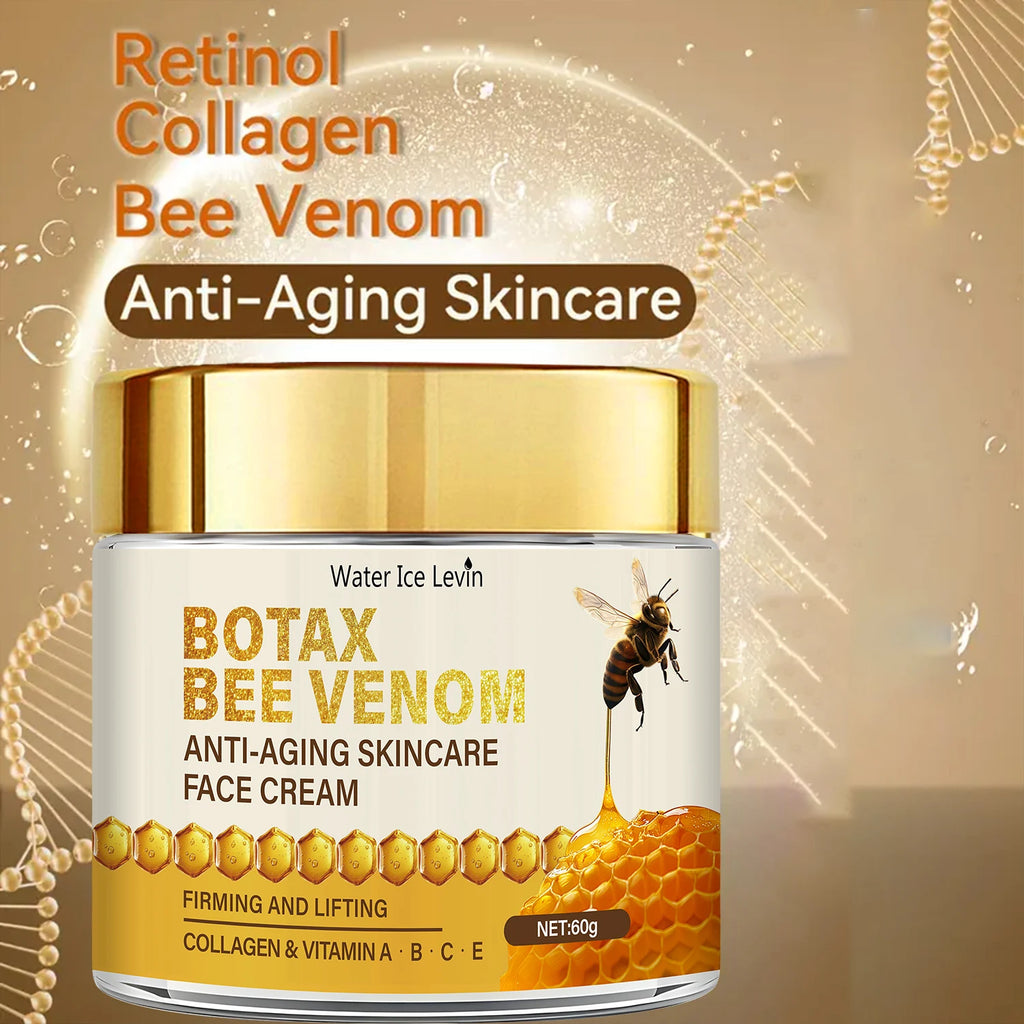 Bee Venom Face Cream with Collagen & Vitamin Infusion - Firming & Lifting Hydration, Fast Absorption, Winter Renewal