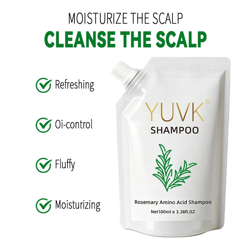 YUVK Rosemary Biotin Amino Acid Shampoo, Suitable for Thinning Hair and Promoting Scalp Health-100ml
