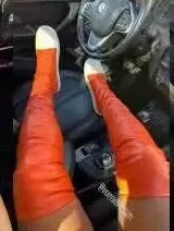 New Women Shoes Over Knee High Boots Luxury Trainers Winter Casual Brand Snow Spring Flats Shoes Black Big Size Mid-calf Boots