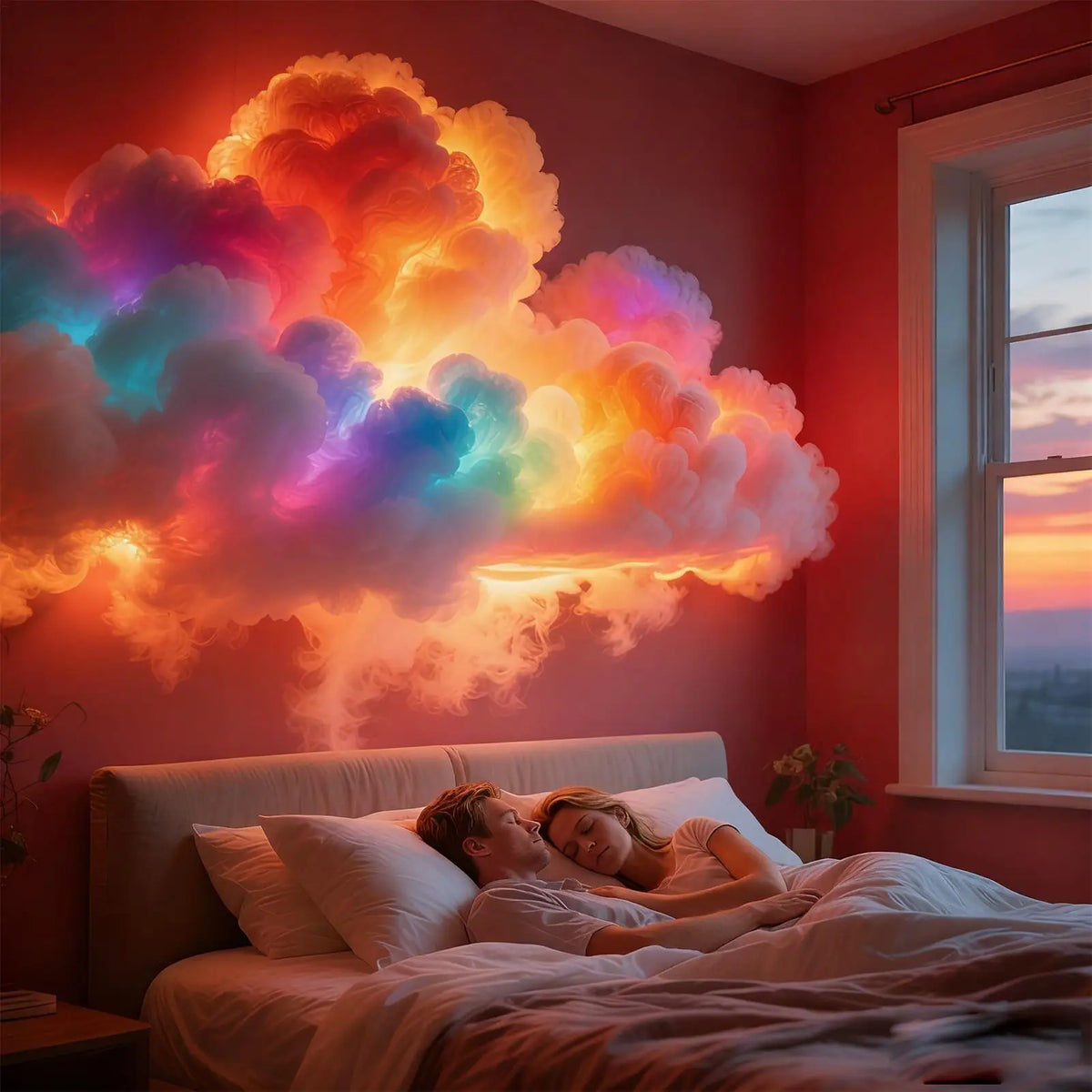 3D LED Thunder Cloud Lamp USB Powered Music Rhythm Night Light for Bedroom Desktop Gaming Room Decor Mood Lighting Gift