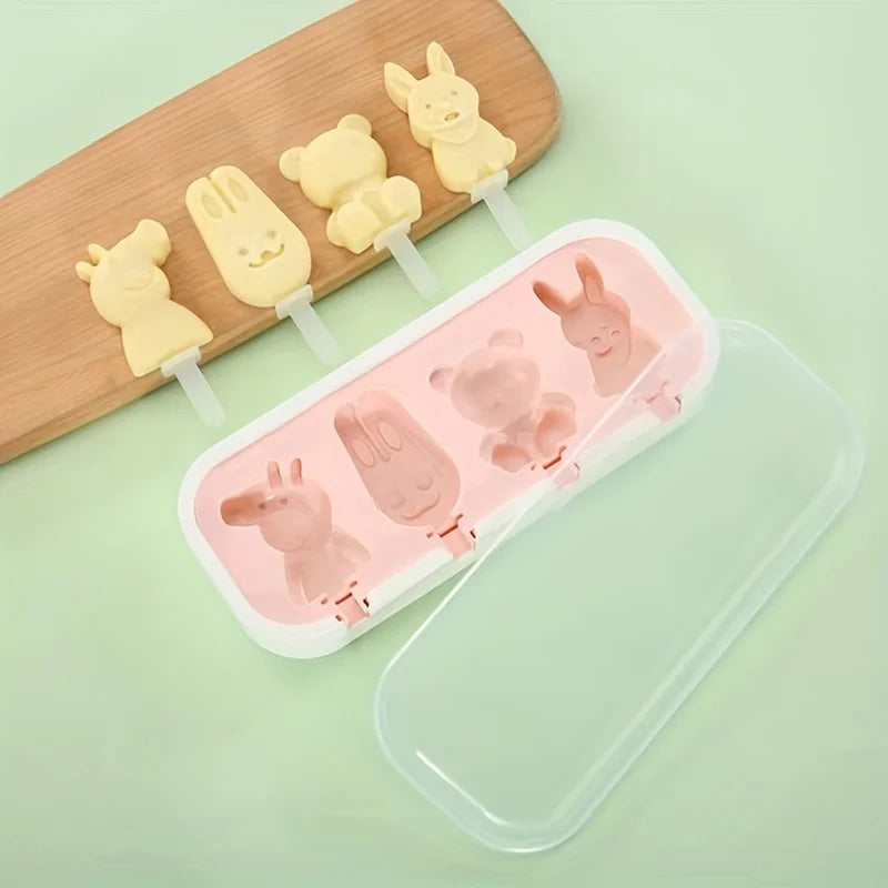 Cartoon Popsicle Mold, Ice Molds, Reusable Ice Cream Molds, Beach Accessories, Summer Kitchen Gadgets, Kitchen Stuff
