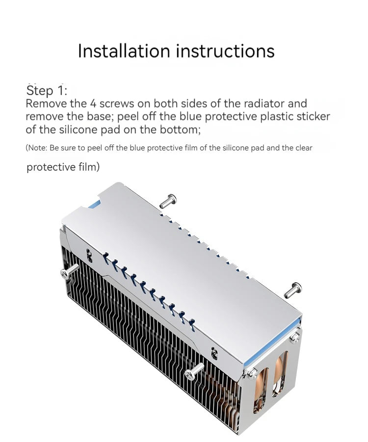 TEUCER M.2 SSD Heat Sink M2 2280 NVME Cooler Kit Dual Heat Tube Aluminum Copper Material PC Solid State Drive Radiator