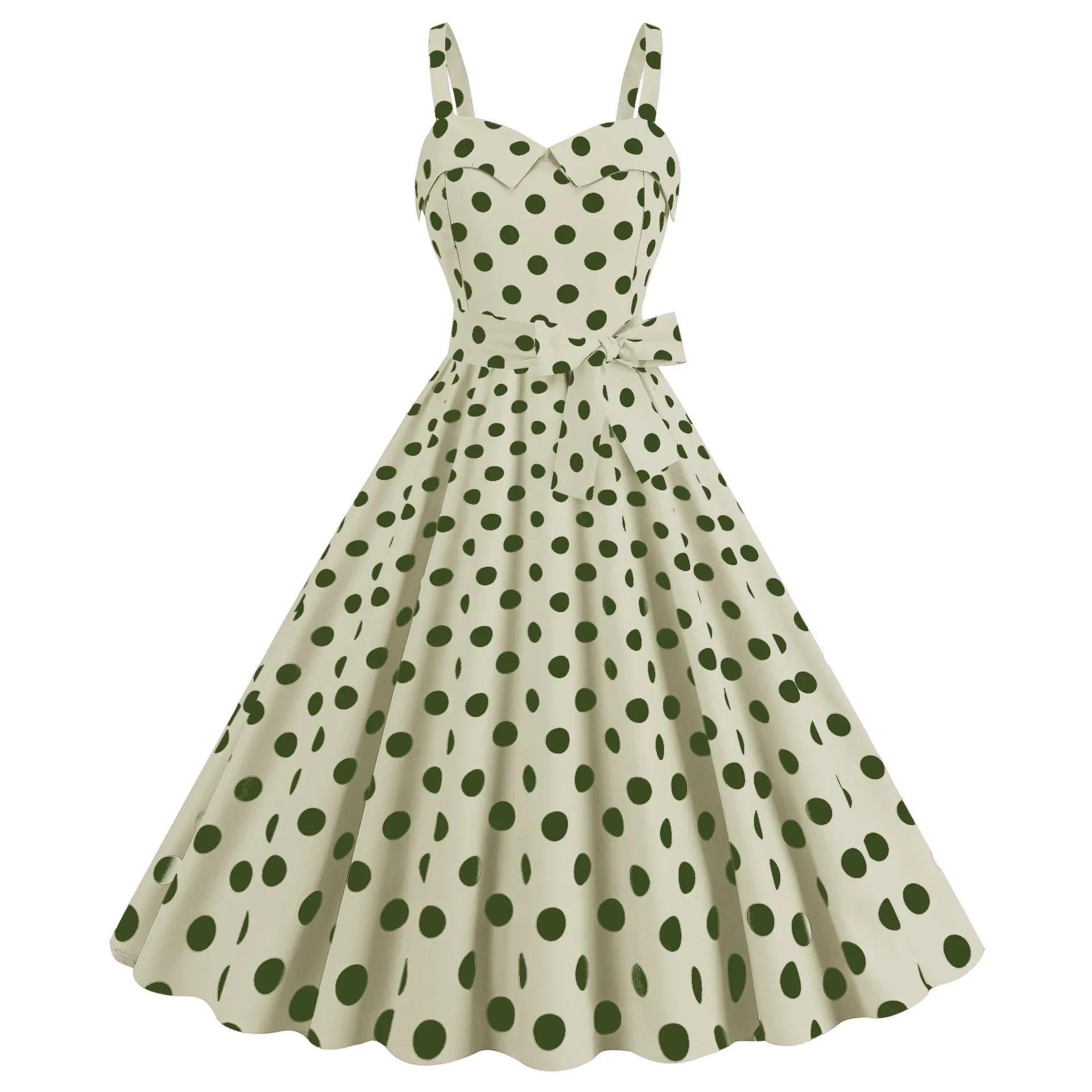 Vintage Classical Polka Dot Printed Dress Women's Sexy Sling Strap Wrap Chest Dress Valentine's Day Streetwear Spring Summer