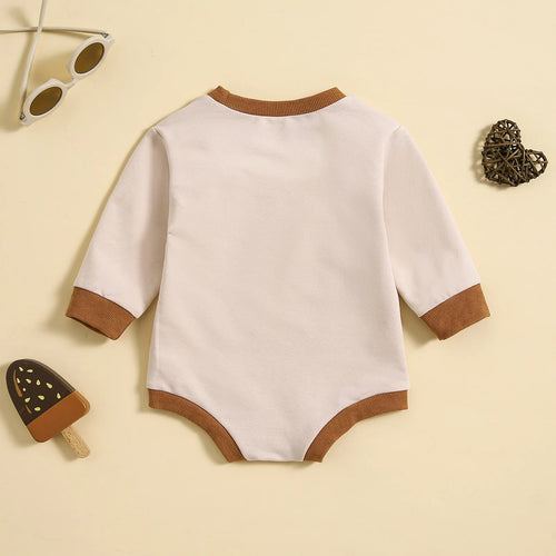 0-18M Newborn Baby Boys Girls Letters Print Playsuits Cotton Casual Long Sleeve Romper Spring Fall Toddler Infant Kids Clothing
