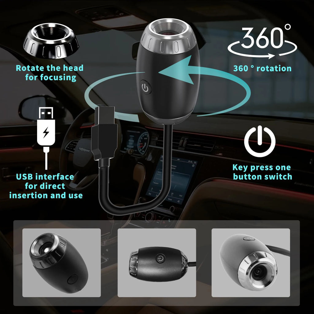 USB Galaxy Projector Light Car Roof Projection Lamp Atmosphere Ambient Light Saturn Starry Star Light Party Decor Romantic Light