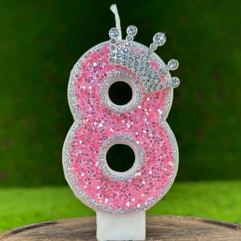 Creative digital birthday candle cake party decoration DIY birthday, crown