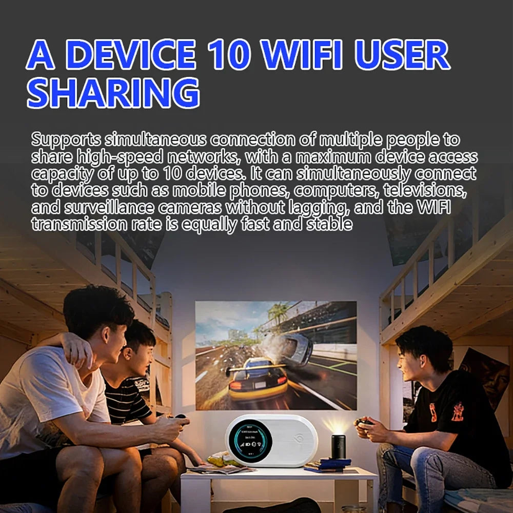 Kebidumei WiFi 6 Mobile Router 2.4G/5GHz Hotspot Portable 4G LTE Router 3000mAh Battery for Outdoor Travel Business RV Car Home
