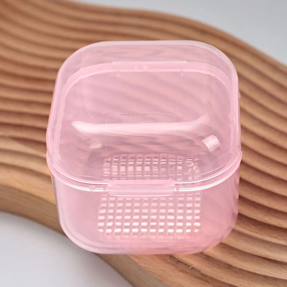 Nails Accessories Sterilizer Box Plastic Disinfectant Container For Manicure Portable Nail Drill Bits Tray With Basket Clean Box