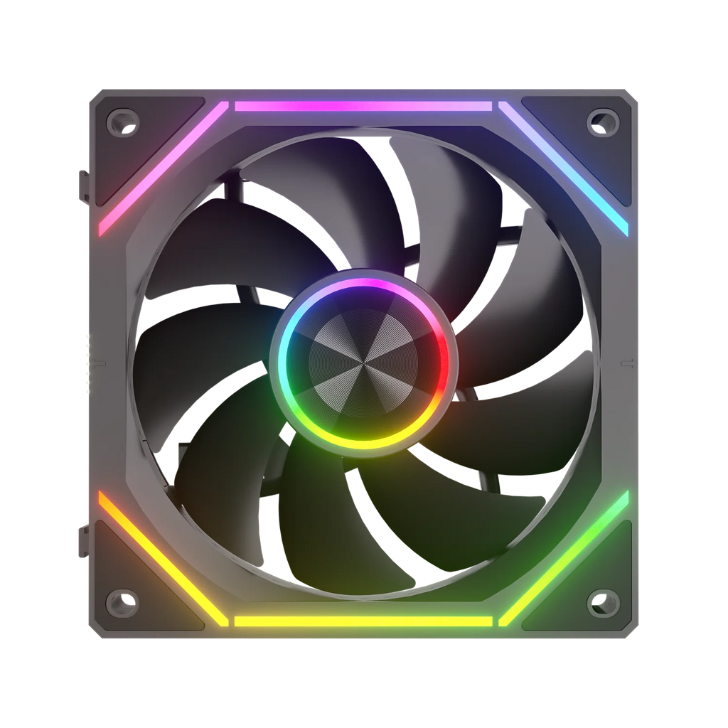 Power Train X-GAMERX PRISM 8RS ARGB Fan 800-1800RPM CPU Cooling Fan PWM Quiet Integrated Building Block Case Fan