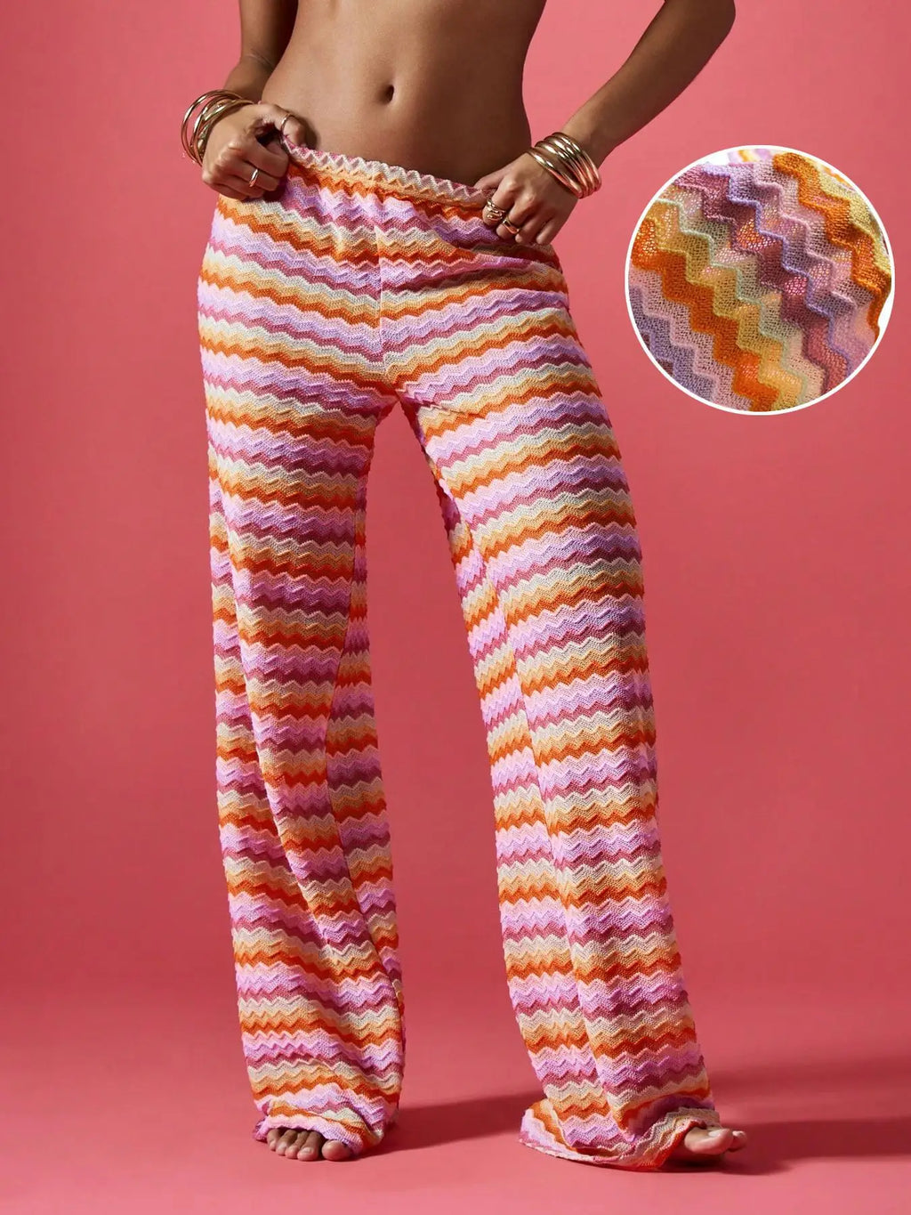Casual Women Pants Loose Wide Legs Trouser Women's Clothing Home Clothes Homewear Striped Contrast Comfortable All-match Trendy