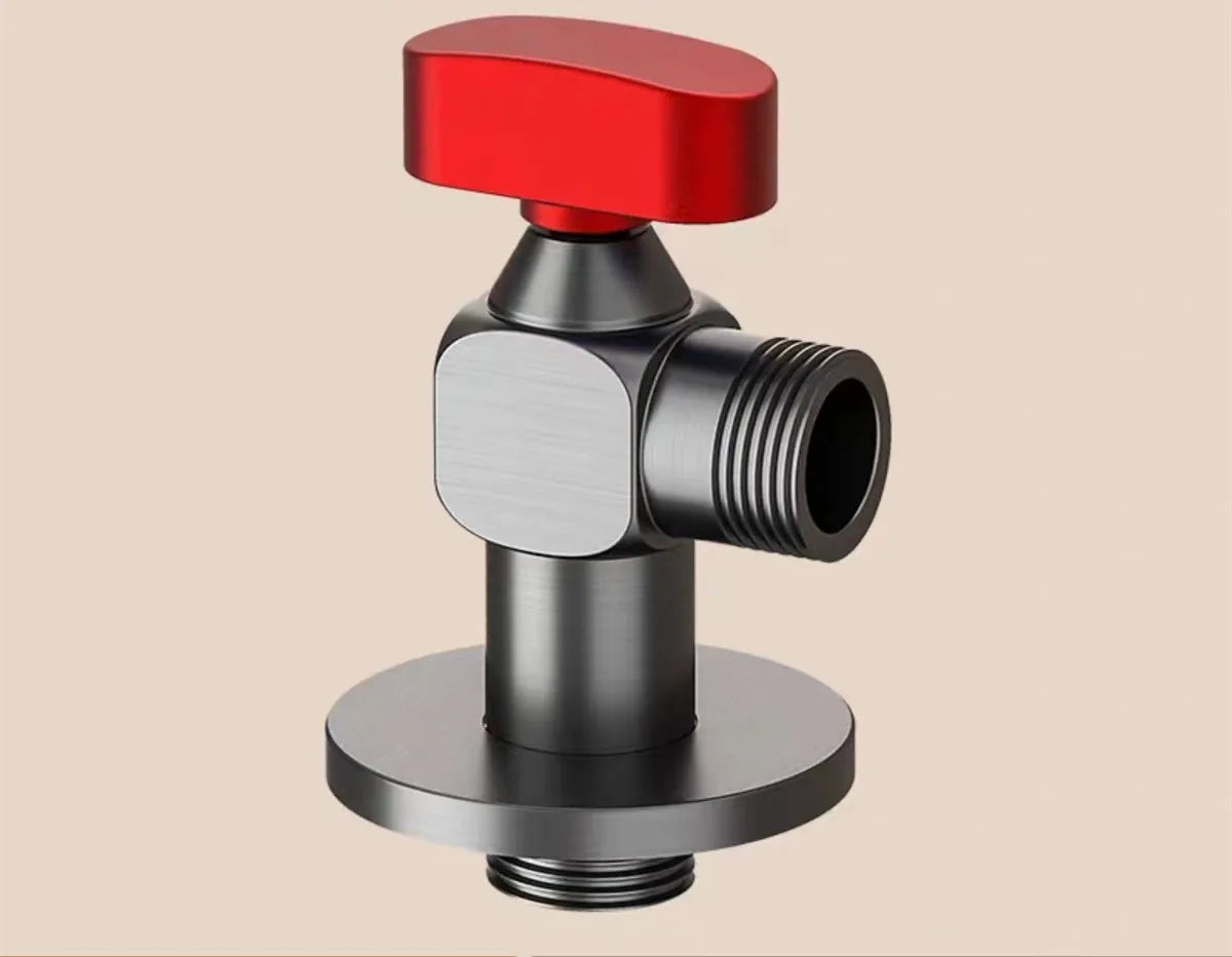 Tuqiu Brass Angle Valve Water Control Valve Chrome Gray Corner Valve Bathroom Tap Water Valve 1/2*1/2 Brass Angle valves