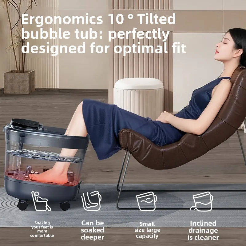 Foot Bath Electric Automatic Foot Spa with Massage Deep Footbath Machine for Home Use Constant Temperature Electric Foot Warmer