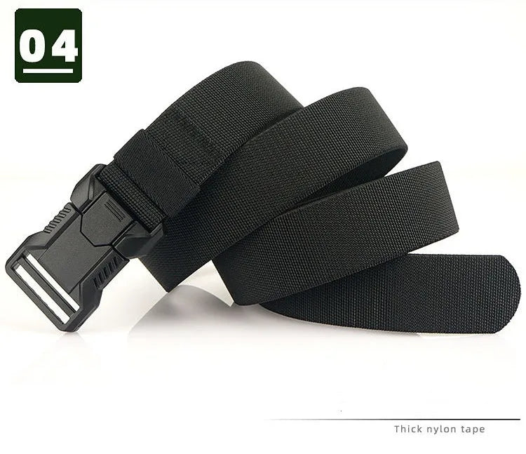 New Tactical Quick Release Buckle Training Nylon Belt Outdoor Versatile Work Belt Men's Quick Detach Belt