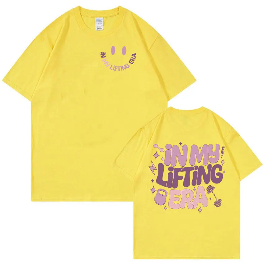 Funny Muscle Mommy Weightlifting T Shirt Gym Men Women Fashion Harajuku Retro T-shirts Summer 100% Cotton Oversized T-shirt Tops