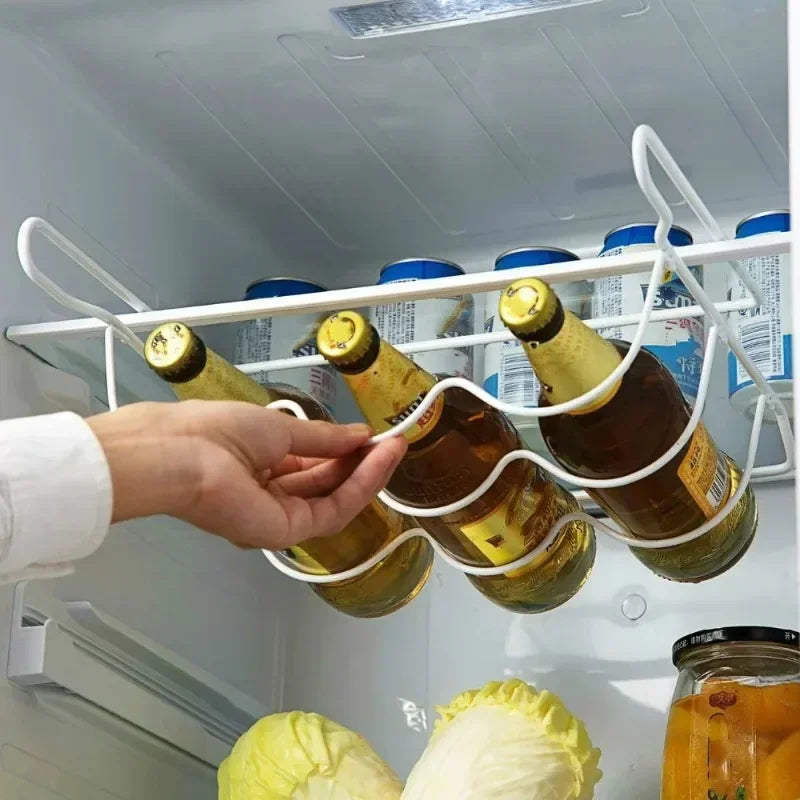 Kitchen Storage Tools Refrigerator Organizer Rack Inside Shelf Beer Wine Bottle Holder Rack Kitchen Storage Shelves Accessories