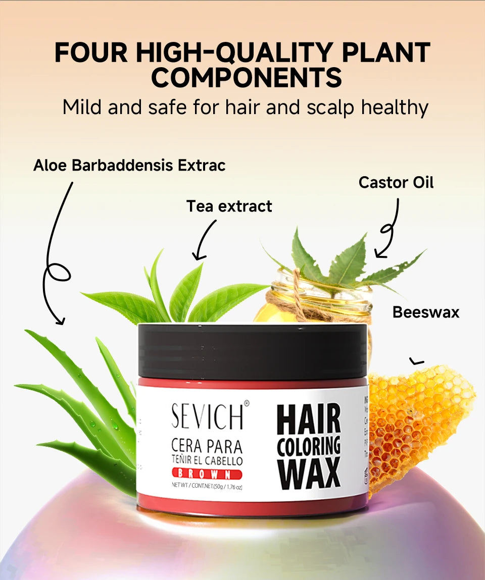 Sevich 50g Hair Color Wax Disposable Fashionable Hair Paste Long Lasting Paint Coloring Cream for Party, Halloween, Christmas