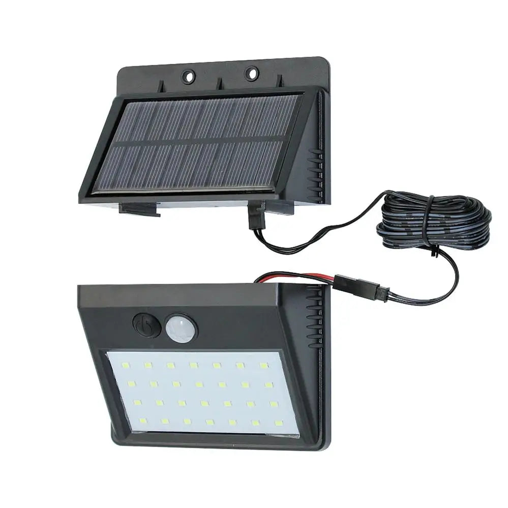 Separable LED Solar Light 28LED 3 Modes PIR Motion Sensor Wall Lamp Waterproof 6000-6500K Outdoor Garden Street Yard Decoration