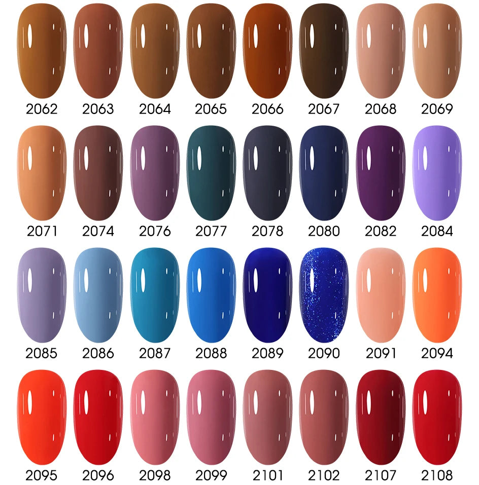 Clou Beaute HEMA TPO FREE Caramel Brown Wine Red Coffee Gel Nail Polish High Pigment Autumn Nail Art Full Coverage UV Varnish