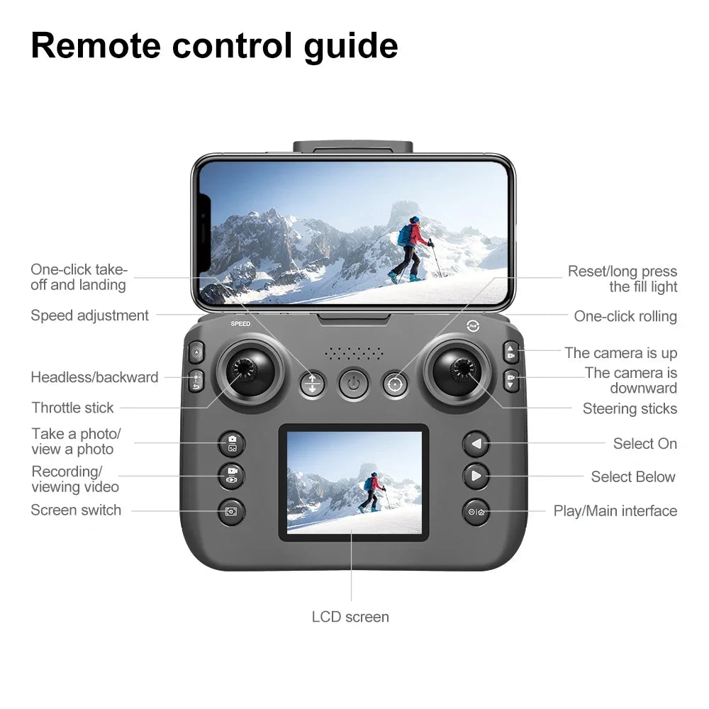Original MINI V666 Drone 4K Professional WIFI 5G Dron Obstacle Avoidance Brushless Altitude Headless Mode RC Quadcopter Toys