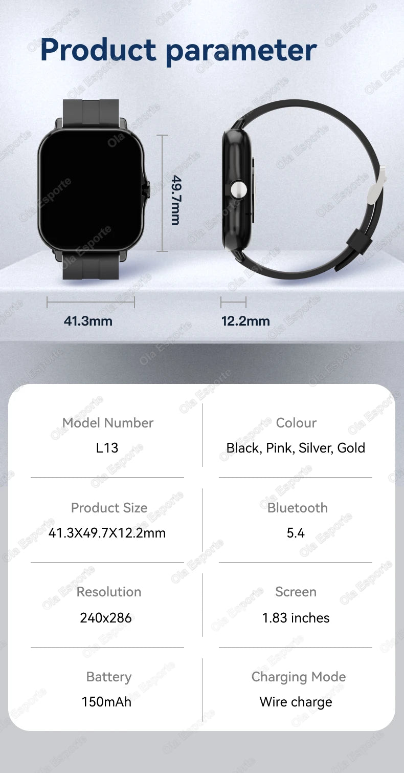 2026 New Multifunctional Smart Watch Men&Women Bluetooth Connected Phone Music Fitness Sports Bracelet Sleep Monitor Watch HT30