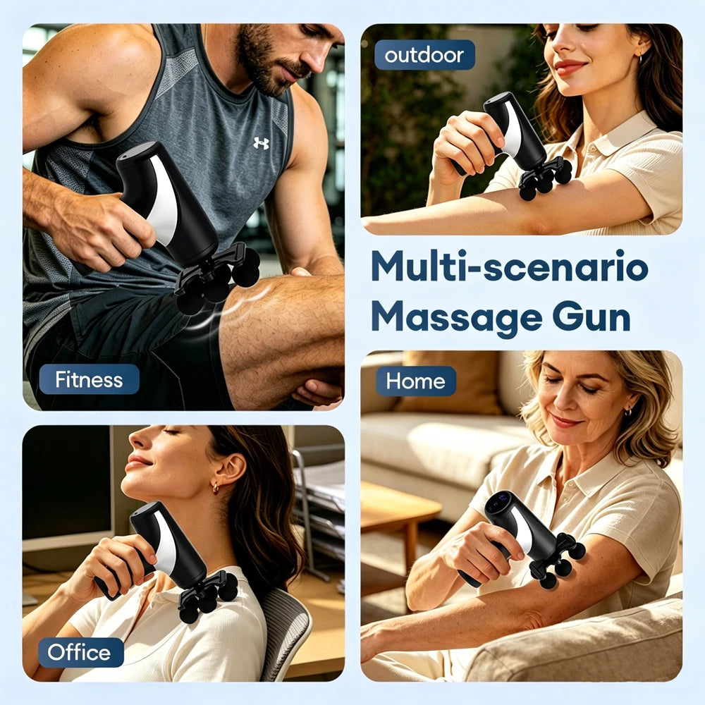 Professional Fascia Gun Mini Deep Tissue Massage Gun Wireless 38 Speed Level Electric Percussion Massager Body Muscle Relaxation