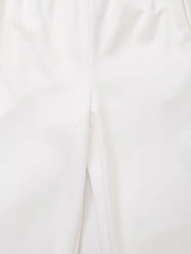 HH 2024 Women's Solid Casual T Shirts Pant Set Short Sleeves O-Neck T-Shirt Top+Lace-up Loose Side Pockets Straight Pant
