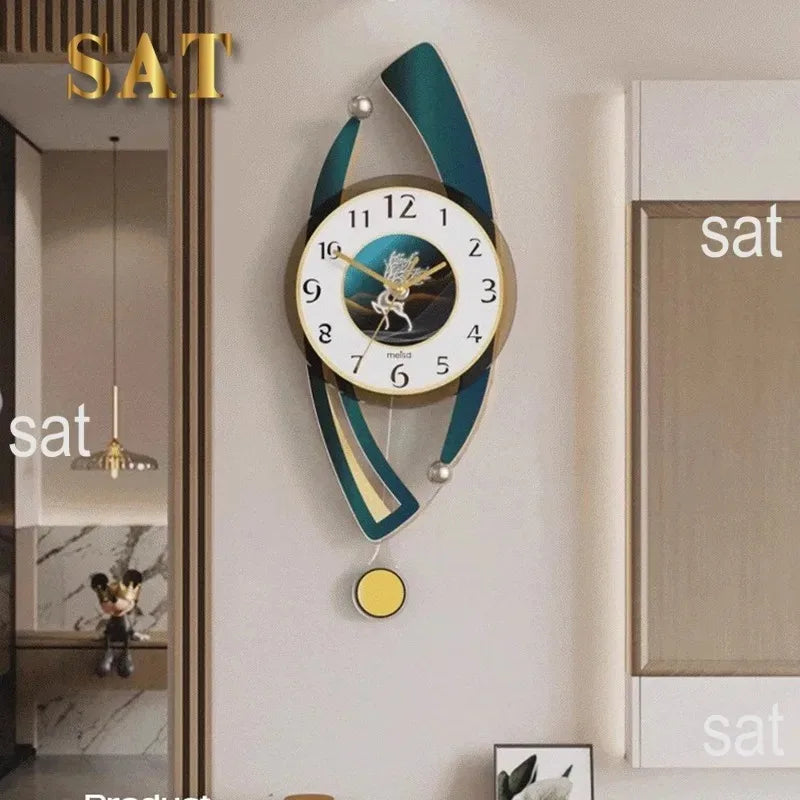 Interior Korean Wall Clocks Aesthetic Bedrooms Creative Minimalist Wall Watch Restaurant Digital Reloj De Pared Home Design