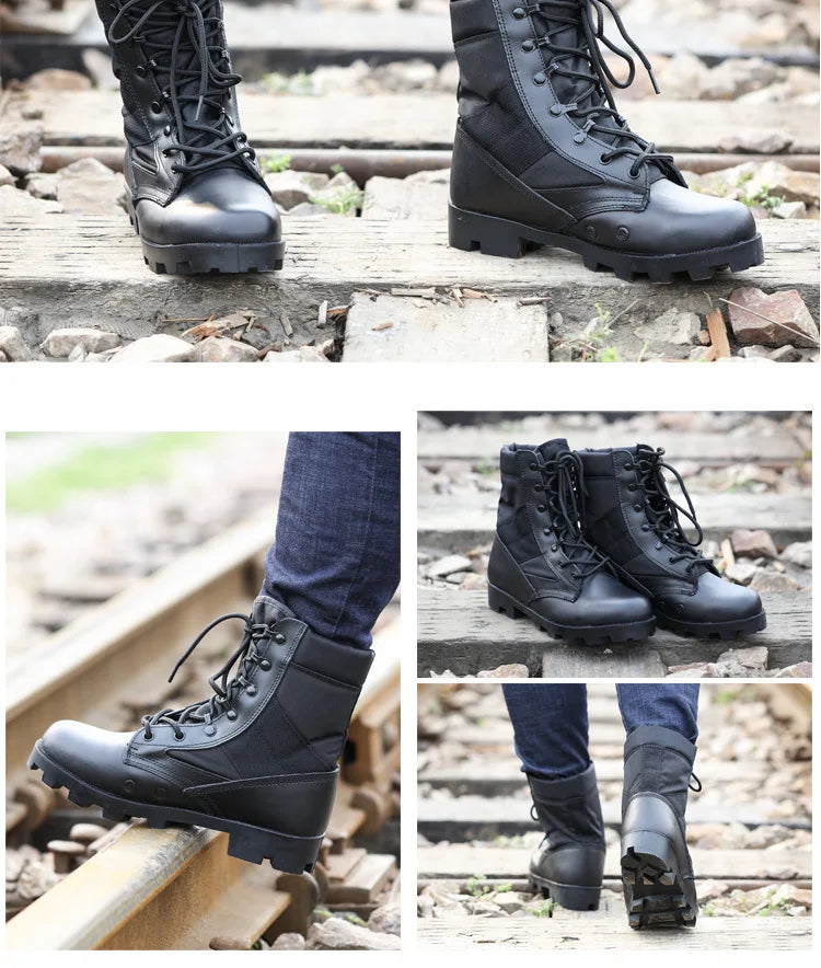 Male Outdoor Training Combat Hunting Boots Spring Autumn Men Jungle Hiking Sports Climbing Camping Breathable Camo Desert Shoes