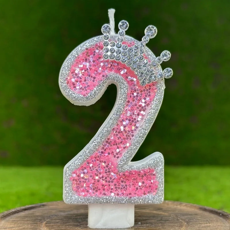 1pcs Number0 1 2 3 4 5 6 7 8 9 Happy Birthday Cake Candles Number Birthday Candles Party Wedding Decoration Reunions Theme Party