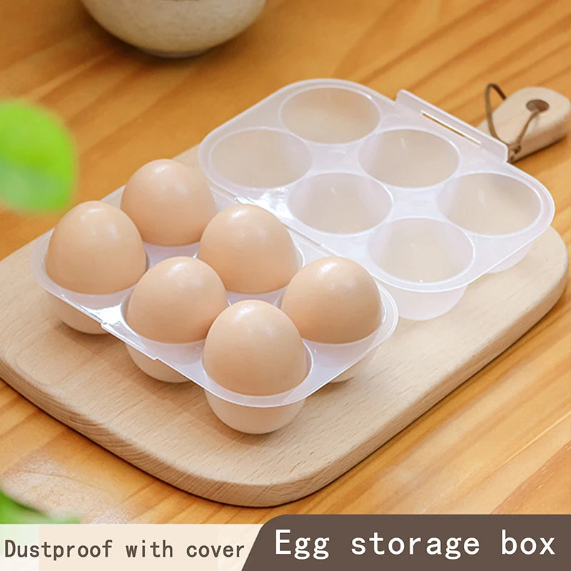 Kitchen Organizer 6 Grids Mini Egg Dispenser Holders For Case With Fixed Handle Organization Storage Egg Storage Box Box