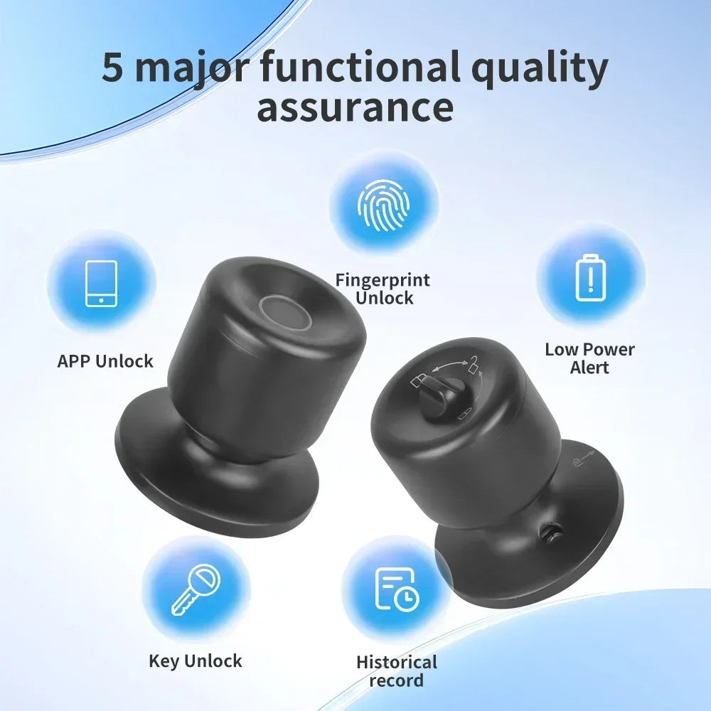 YFK Tuya Smart Door Lock Fingerprint Unlocking Electronic Lock Built-in Battery Dual-Mode Settings For Home Apartment or Gateway