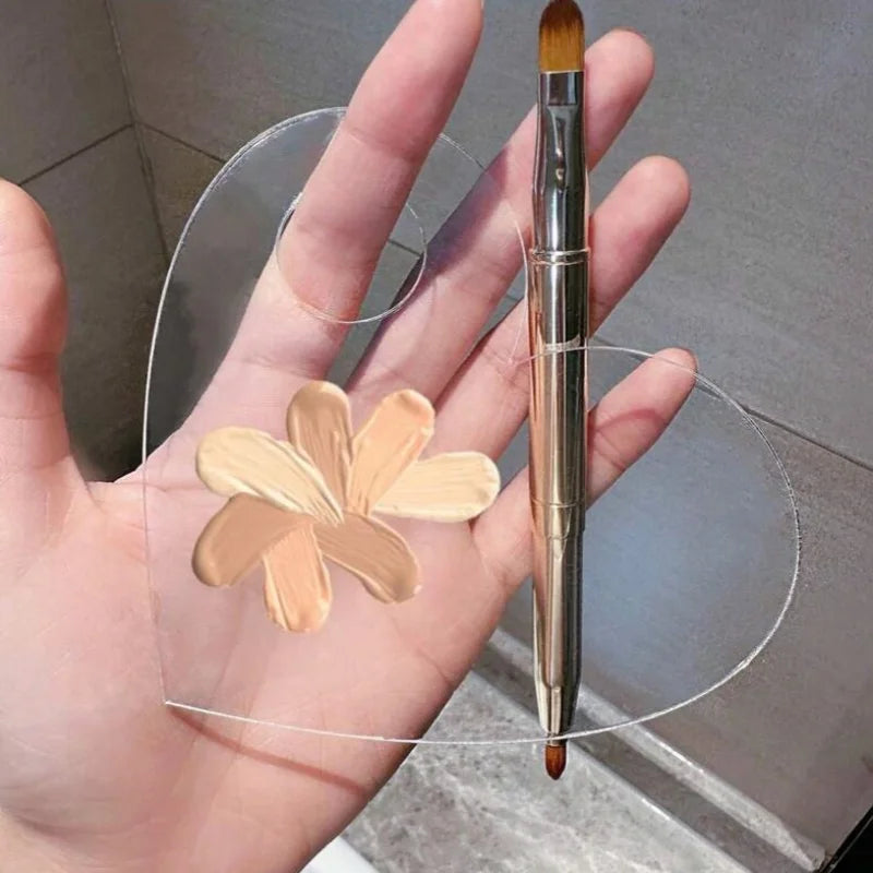 Clear Acrylic Makeup Mixing Palette Portable Multifunction Cosmetic Foundation Art Blending Palette for Eyeshadow Lipstick Nail