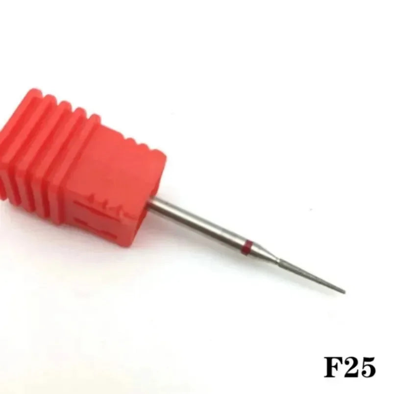 Flame Cone Cuticle Clean Nail Drill Bit 3/32'', Professional Safety Carbide Diamond Nail Bit Nail Cleaner for Cuticle Dead Skin