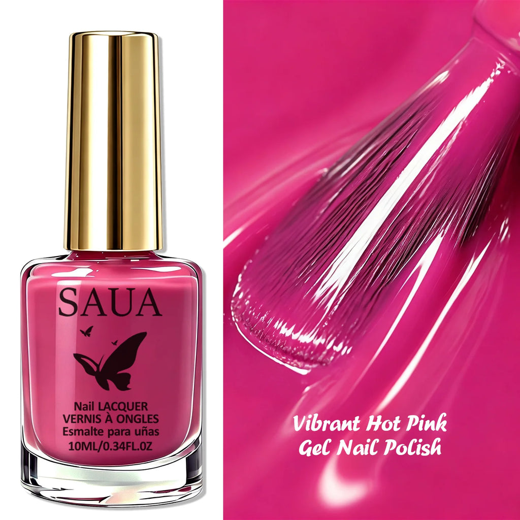 10ML Rose Red Nail Polish, Quick Dry, Long-Lasting High Gloss, Elegant, Suitable for Commute, Parties, Dates, Festivals.