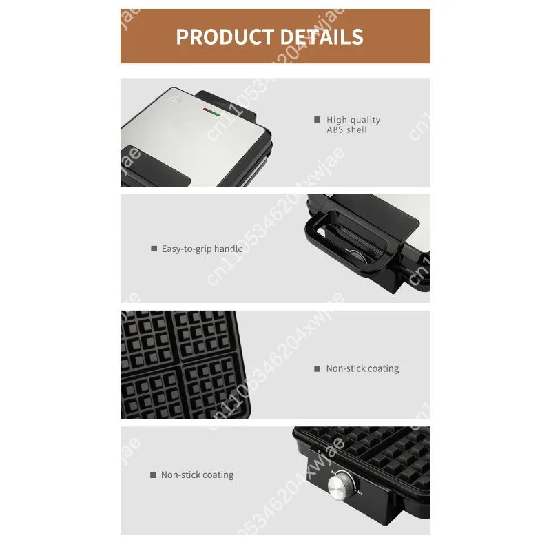 Household Four Pieces Waffle Iron Multifunctional Sandwich Maker Electric Crepe Grill Breakfast Kitchen Equipment