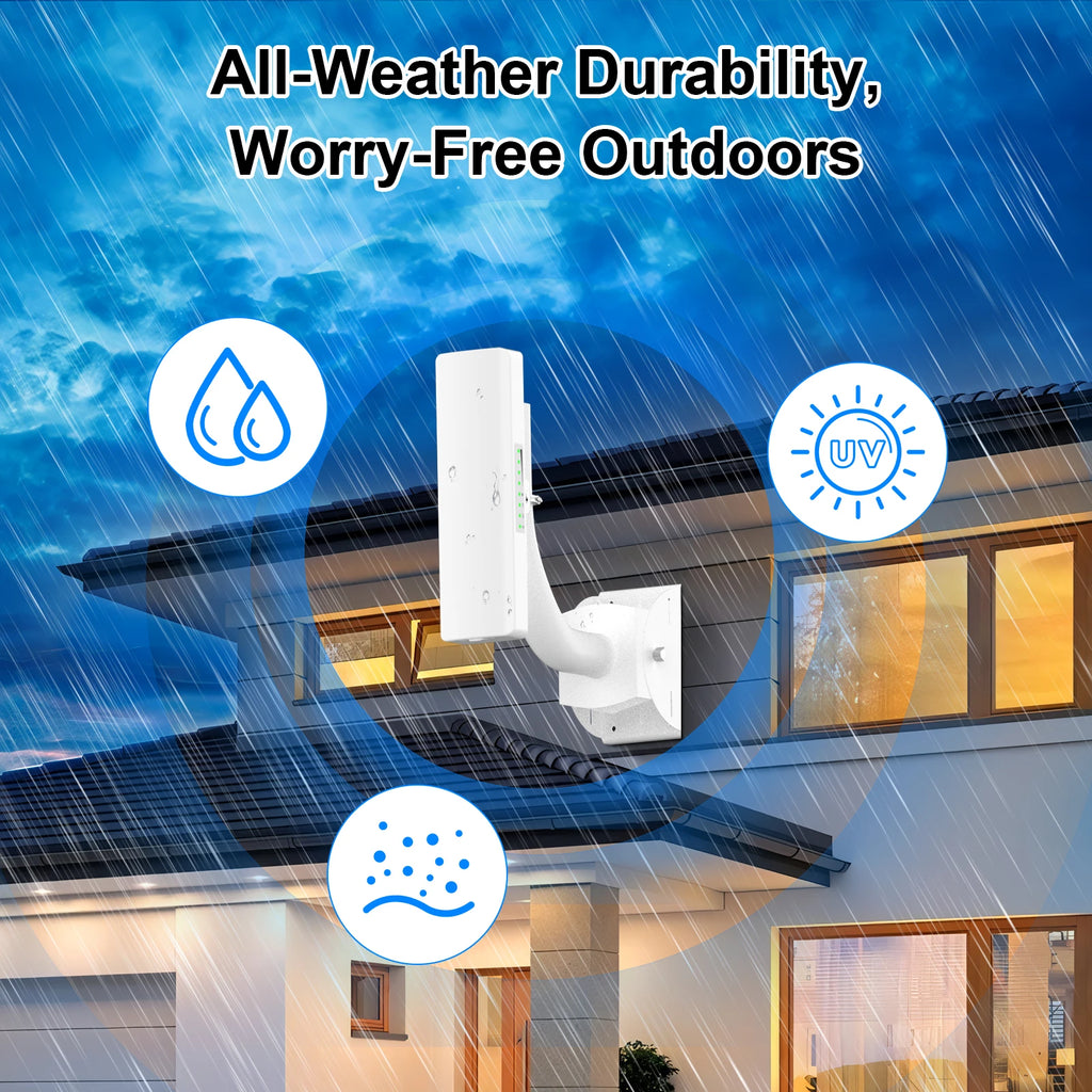 COMFAST 300Mbps Outdoor Wifi Repeater Wireless Bridge 2.4G Wifi CPE Bridge Long Range Extender Access Point Wifi 3-5KM Coverage