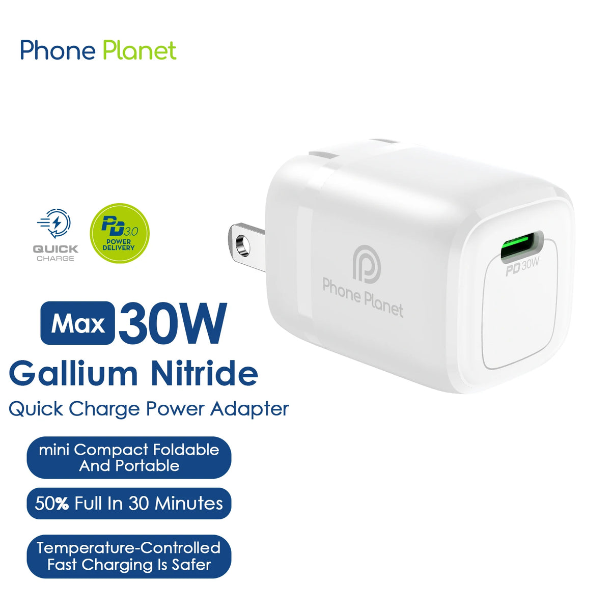 【Brand】Ultra-mini [EU/US/UK] Smart GaN2 Fast Phone/Ipad Charger Type-C Charging Adapter For iPhone17/16 SamsungS26 Xiaomi Huawe