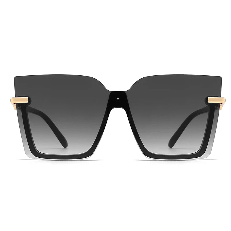 Women Men Sun Glasses Streetwear Large Frame Eyewear GogglesHollow Out Square One-piece Sunglasses Women MenGlasses