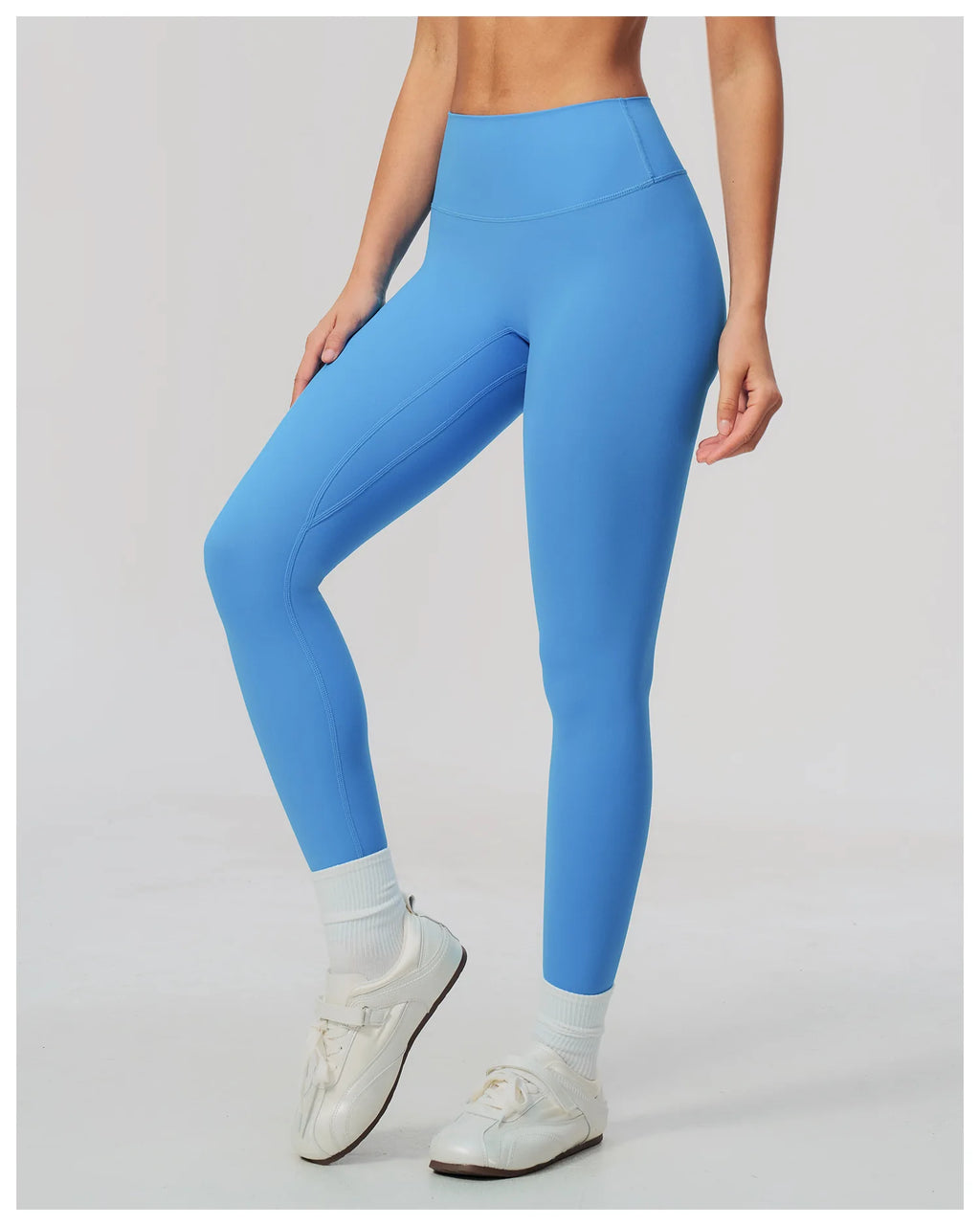Women's High Waist Yoga Leggings Workout Pants Nylon Spandex Solid Gym Fitness Activewear
