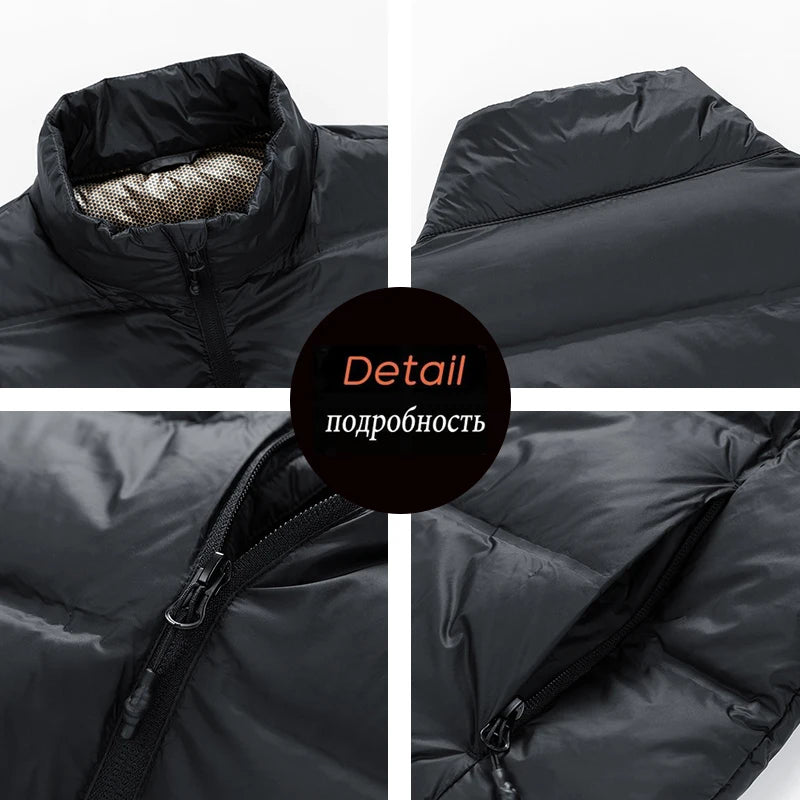 Men Winter Stand Collar Down Jacket Warm Windproof Coat Men Casual Lightweight Puffer Jacket Waterproof High Quality jacket Male
