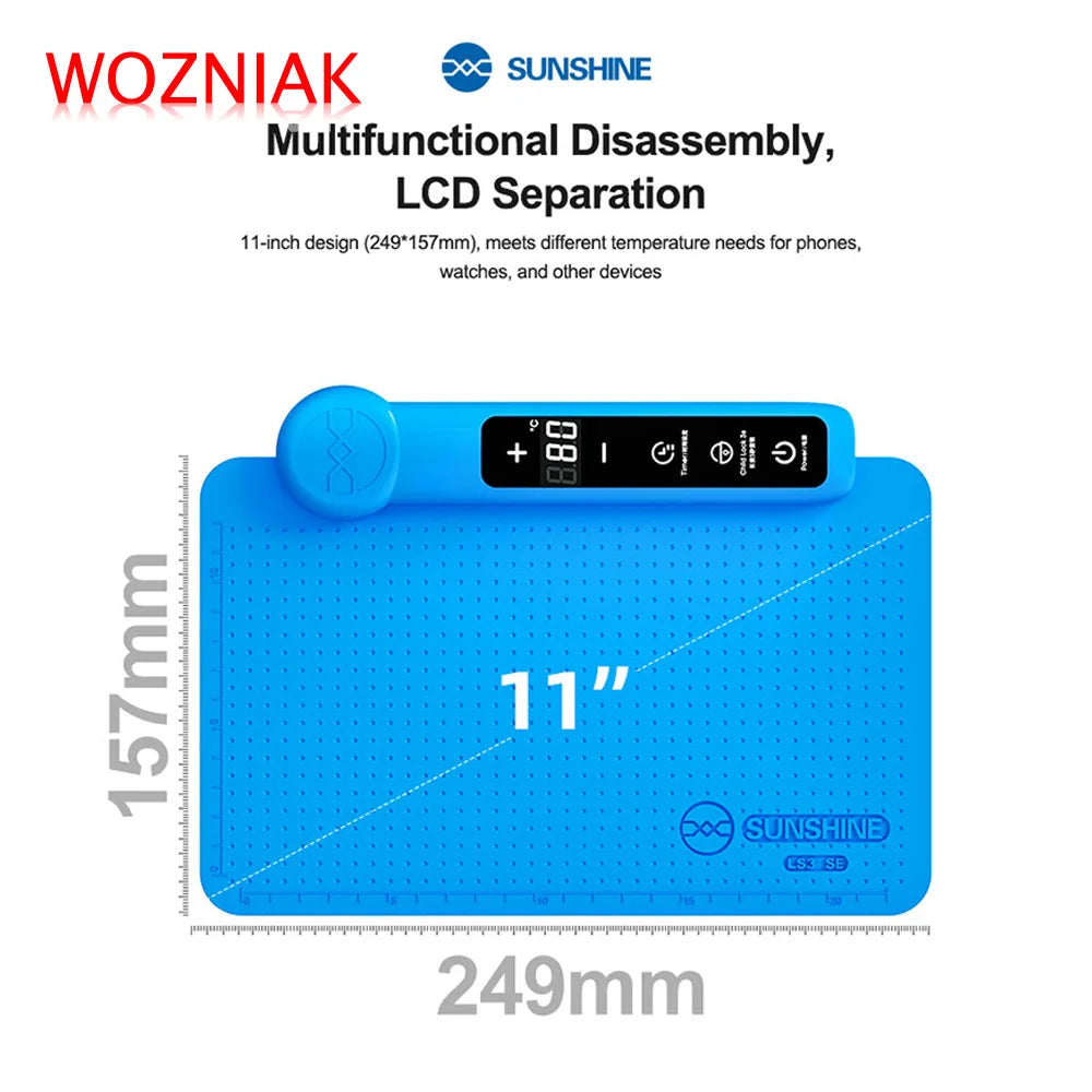 SUNSHINE LS3 SE 11Inch LCD Screen Separator 40-120℃ Heating Plate with Auto Shutdown For Phone LCD Screen Separator Repair Tool