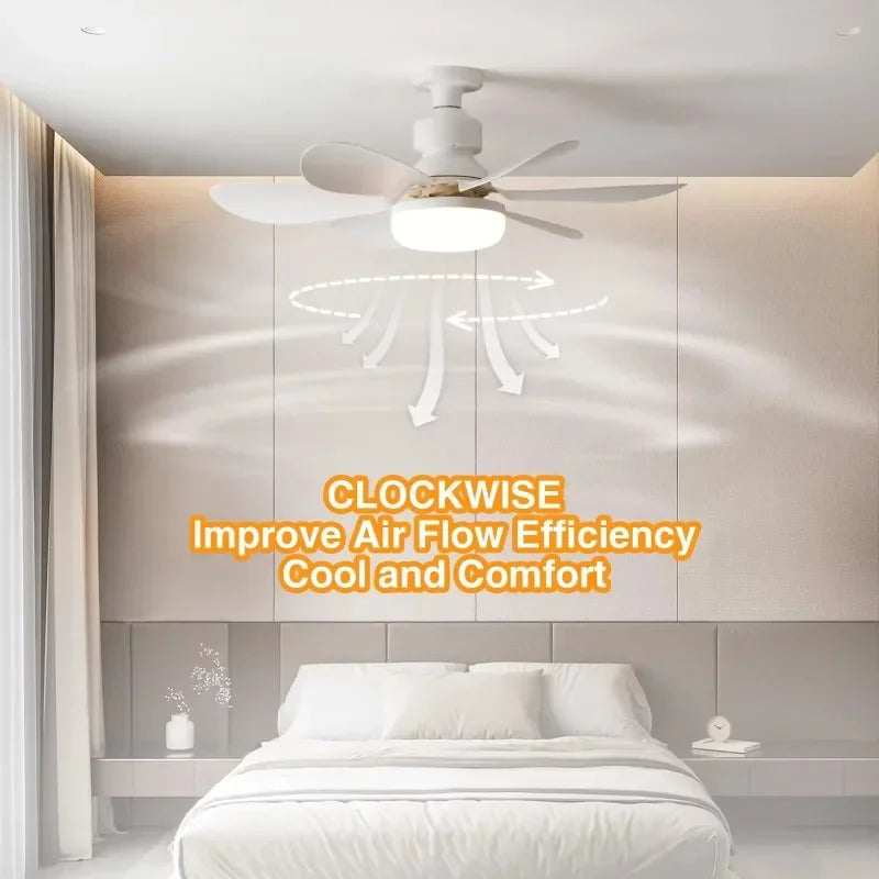 E27 with Remote LED 30W Ceiling Fan Light  Dimming Function  Suitable for Living Room Study and Home Use 85-265V