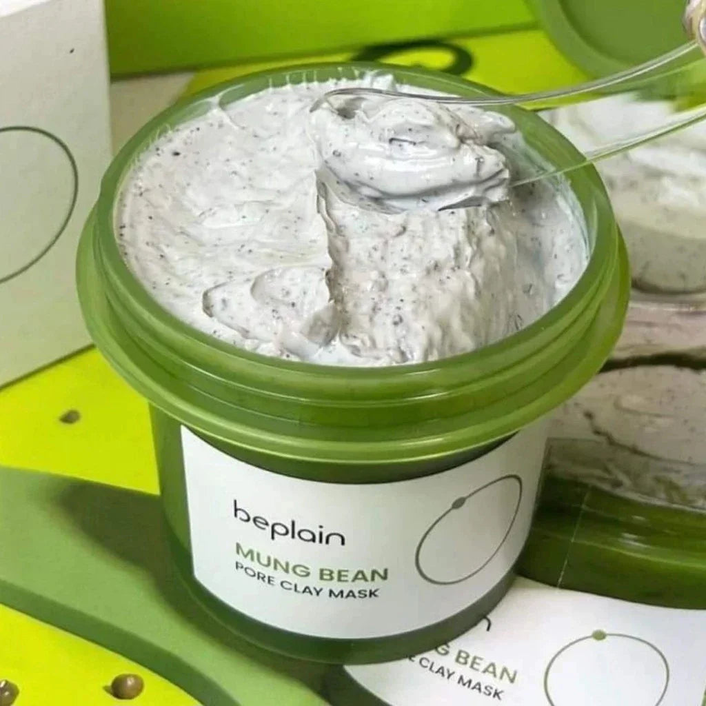 Korean Green Mung Bean Pore Clay Mask Cleansing Moisturizing Oil Control Blackhead Removal Cleansing Mud Mask Pore Care 120ml